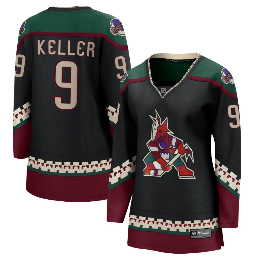 Clayton Keller Arizona Coyotes Fanatics Branded Women's 2021/22 Home Breakaway Jersey - Black