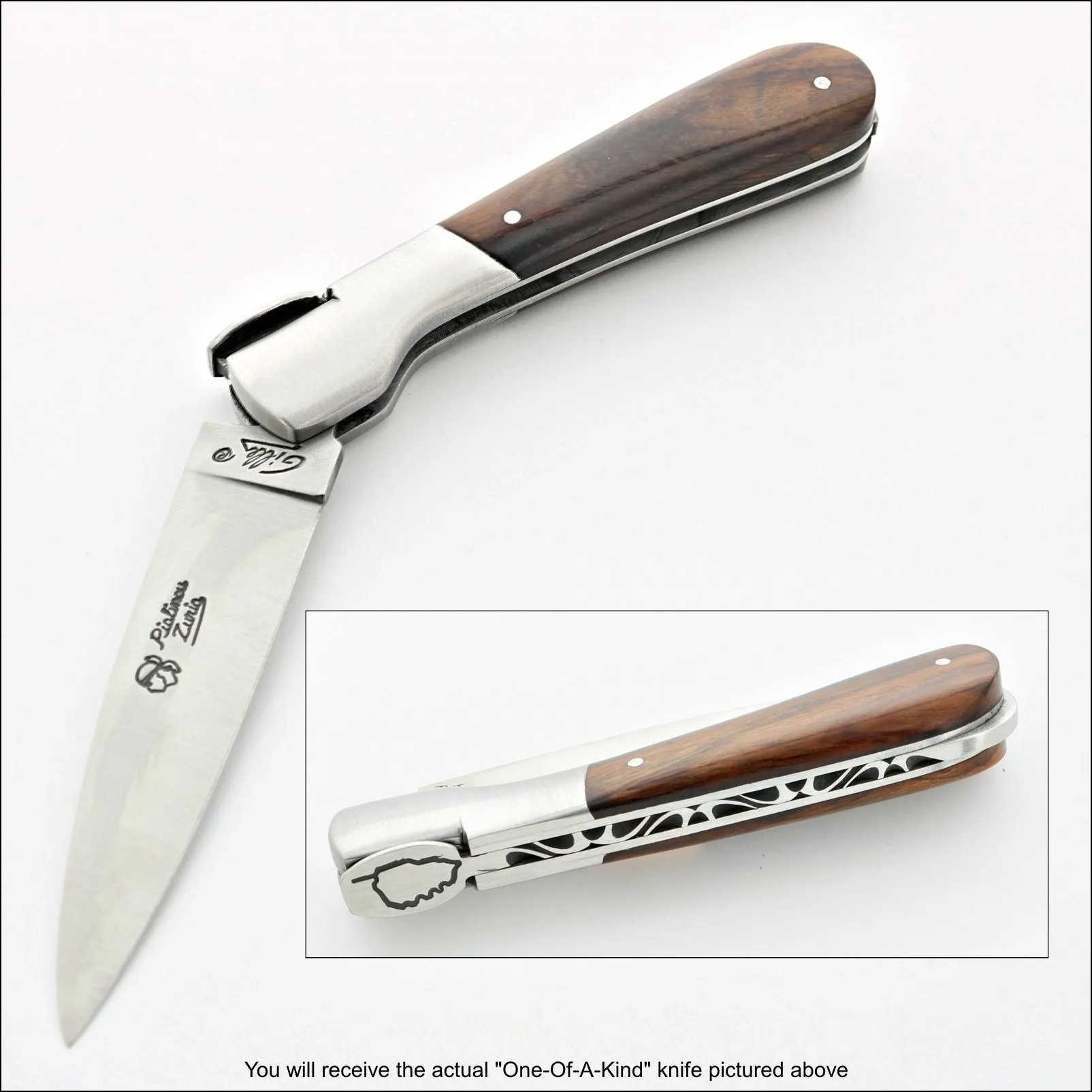 Corsican Pialincu Folding Knife Ironwood Handle