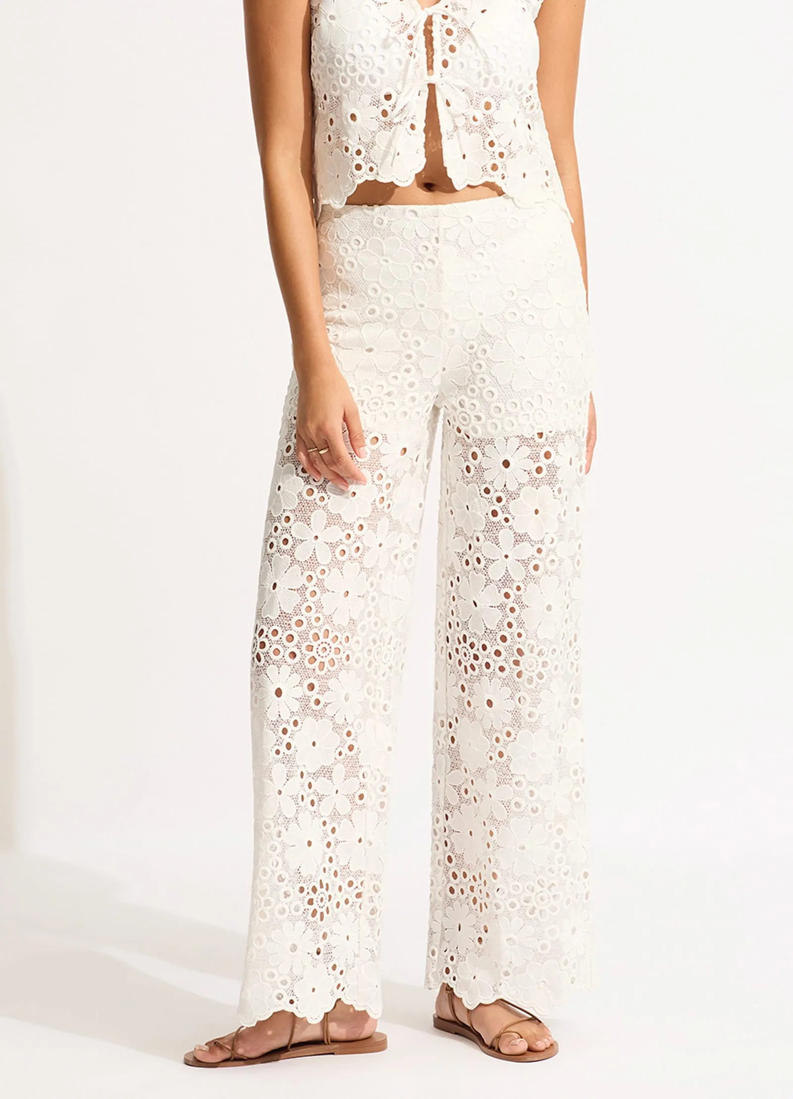 Crochet Pant - White