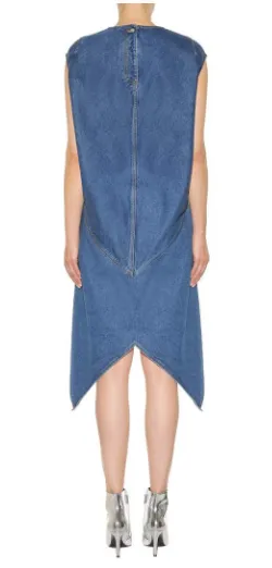 Denim Asymmetrical  Dress