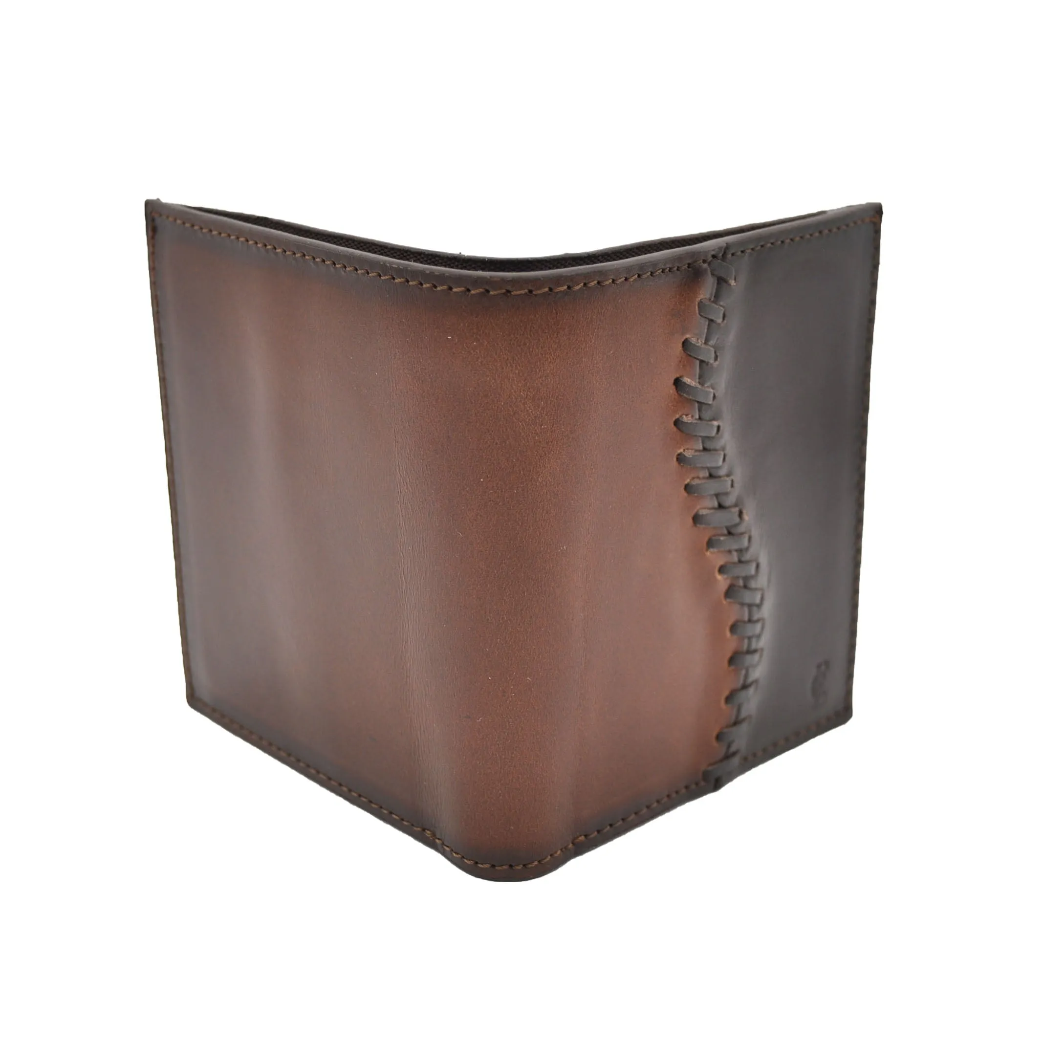 E.C. Men's Goat Stitch Brown/Tobacco Bifold Wallet