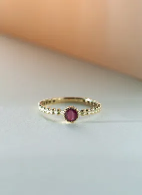 Edie ruby july birthstone ring 14k gold