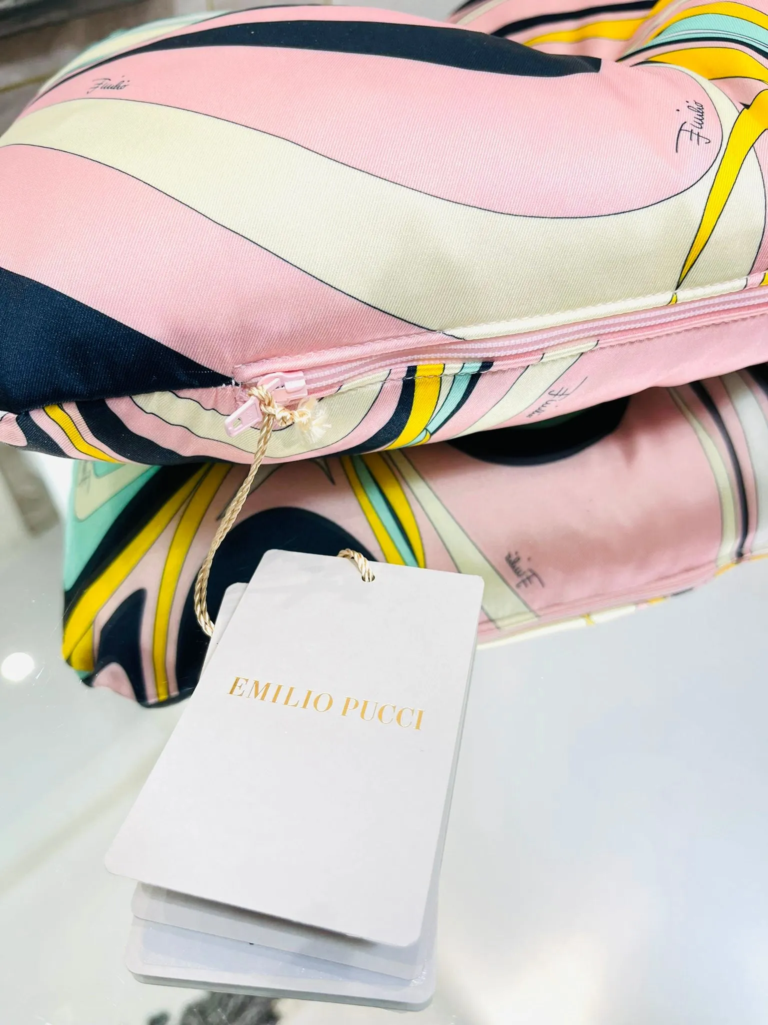 Emilio Pucci Onde Print Travel Pillow