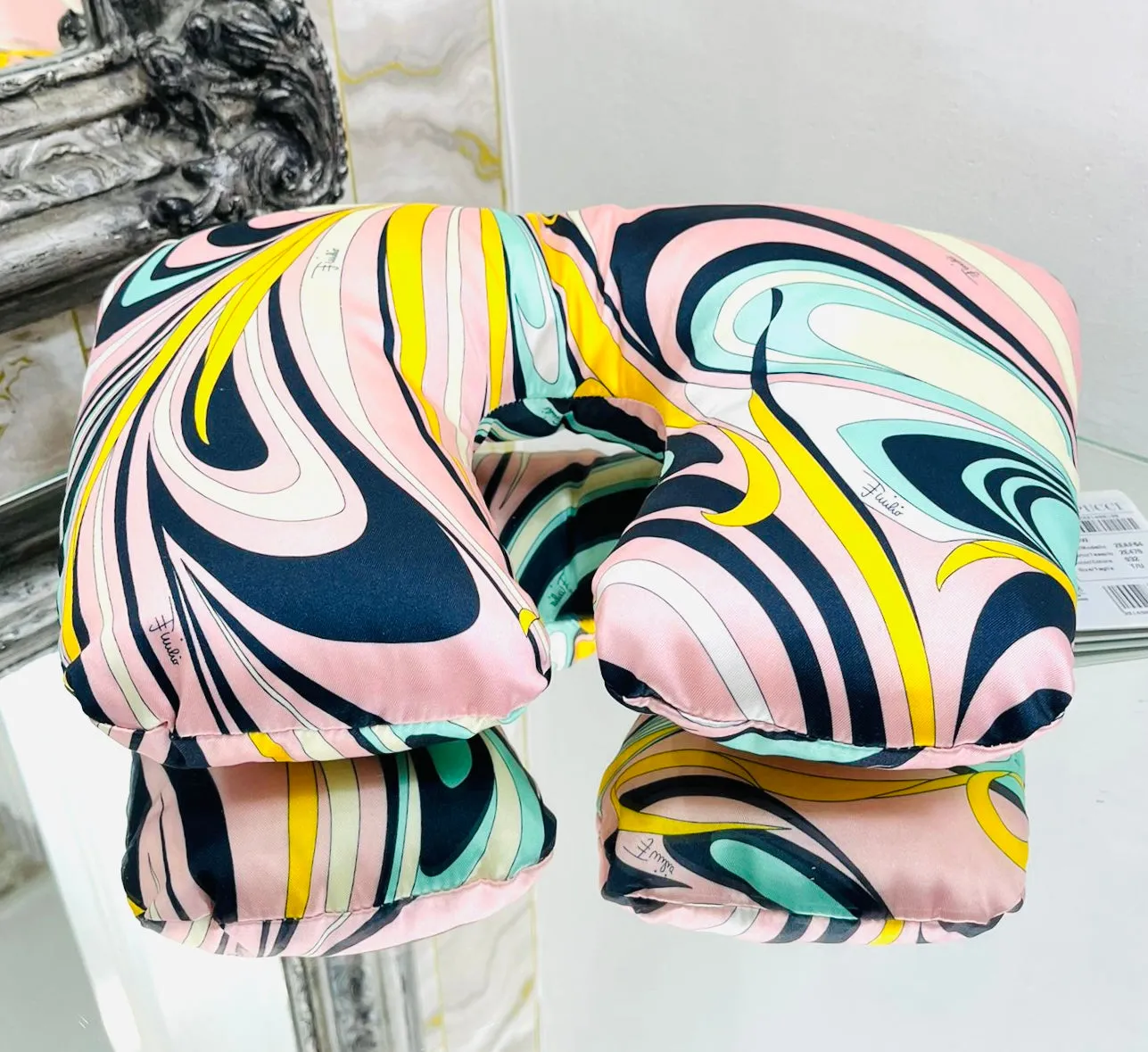 Emilio Pucci Onde Print Travel Pillow