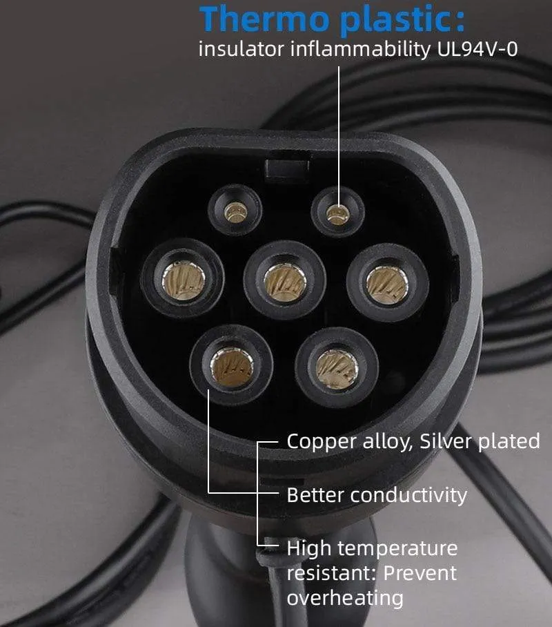 EV Charger Type 2 11kw Fast Charging Replaceable Exchangeable Plug 3 Phase EVSE Portable Chademo