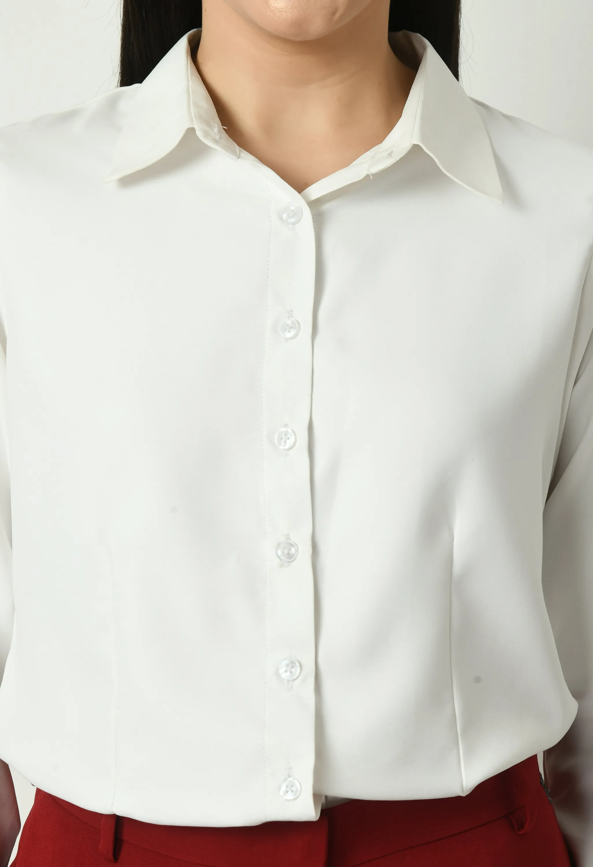 Exude Charisma Long Sleeves Formal Shirt (White)