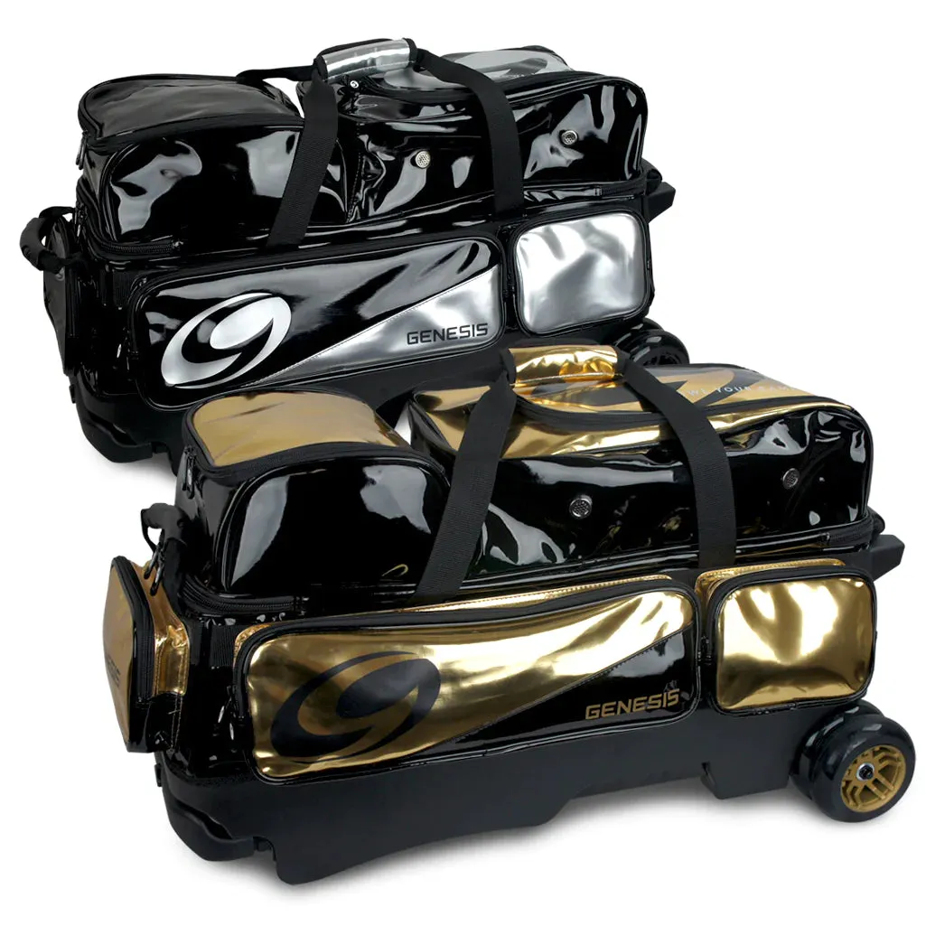 Genesis Dually 3 Ball Roller Black/Gold Bowling Bag