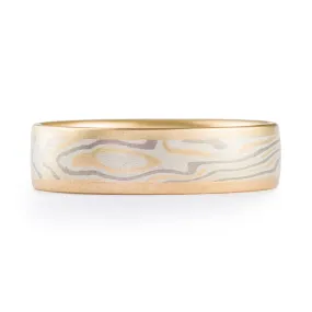 Gold Edged Twist Pattern Ring in Flare Palette