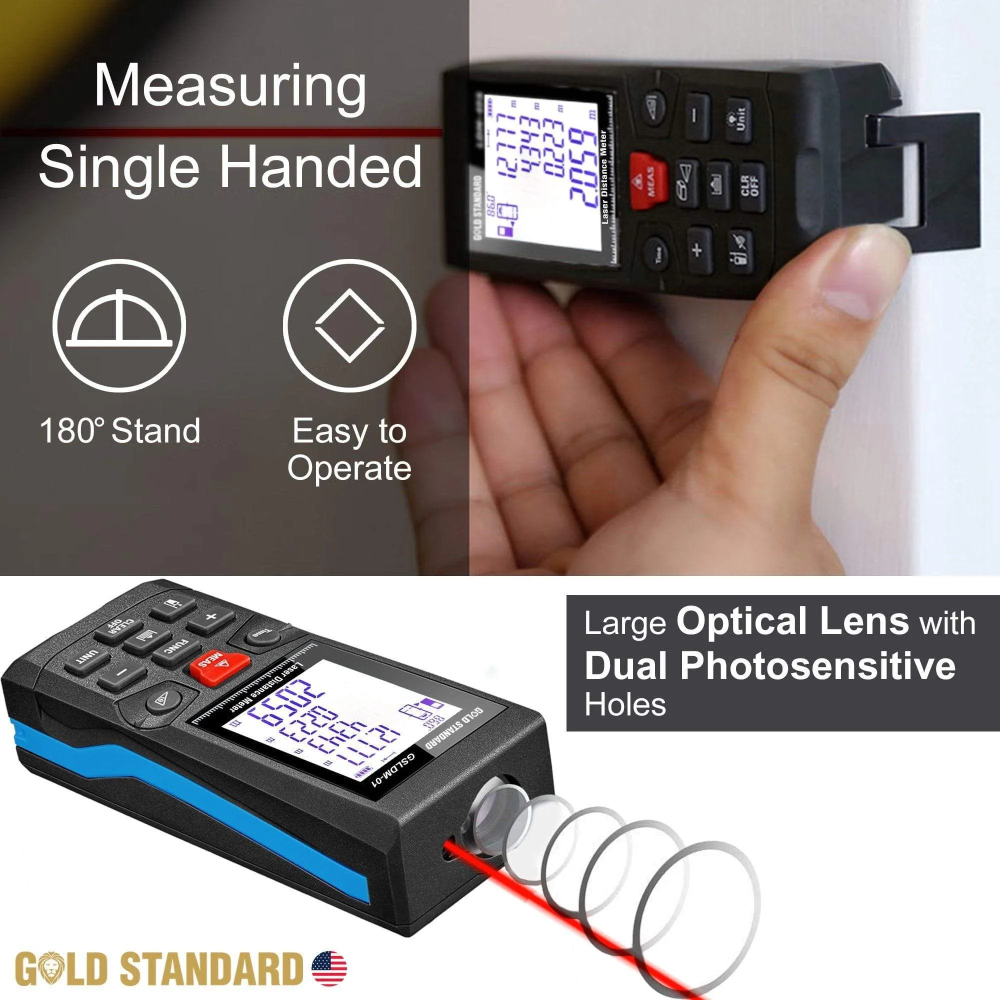 Goldstandard USA Laser Distance Meter 3004