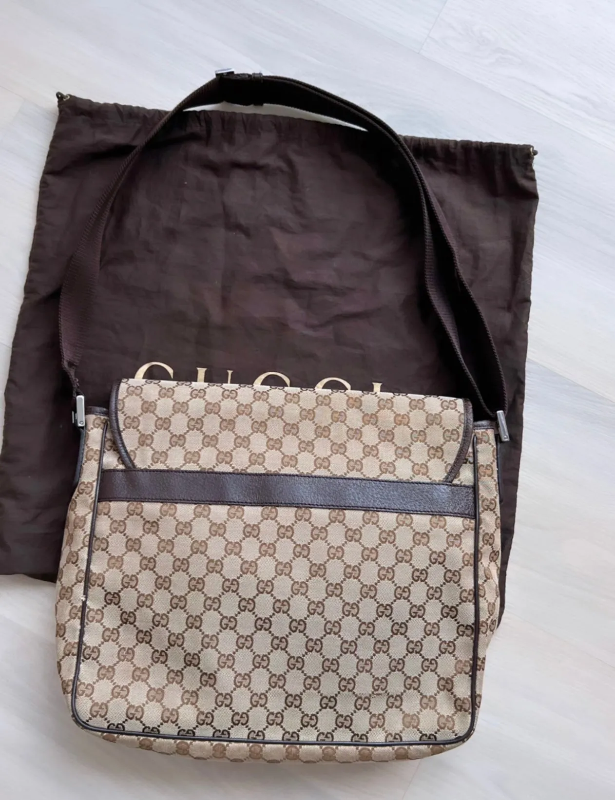 Gucci GG monogram messenger bag