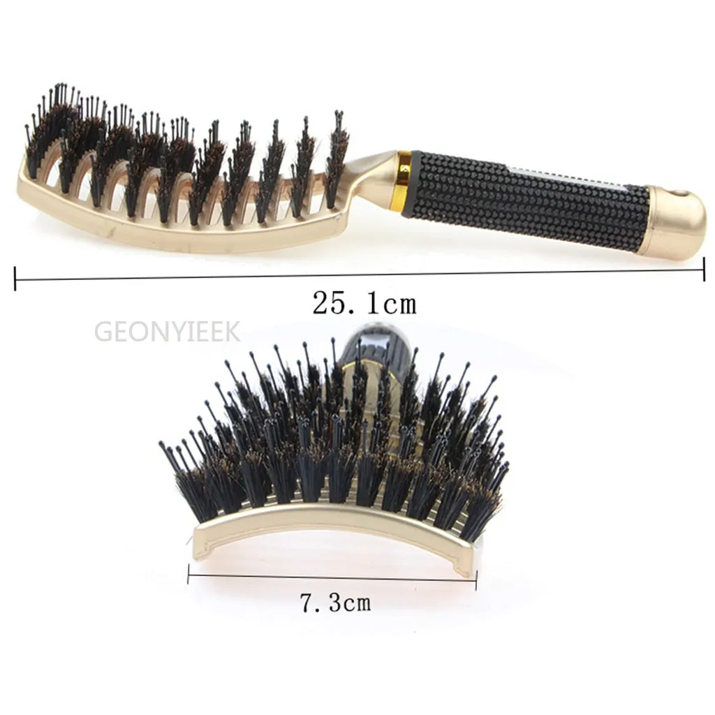 Hair Brush Scalp Massage Comb Hairbrush Bristle&amp;Nylon Women Wet Curly Detangle Hair Brush for Salon Hairdressing Styling Tools