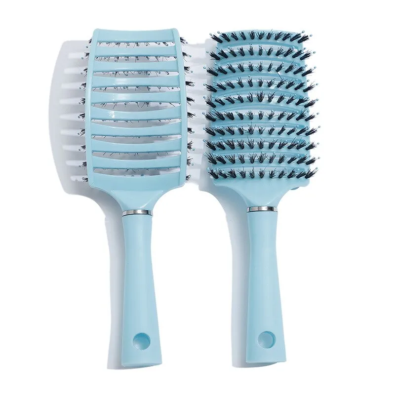 Hair Brush Scalp Massage Comb Hairbrush Bristle&amp;Nylon Women Wet Curly Detangle Hair Brush for Salon Hairdressing Styling Tools