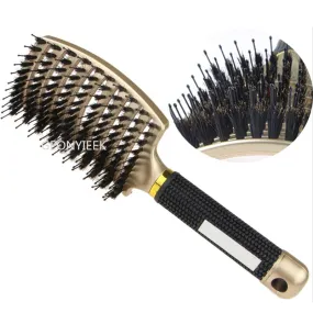 Hair Brush Scalp Massage Comb Hairbrush Bristle&amp;Nylon Women Wet Curly Detangle Hair Brush for Salon Hairdressing Styling Tools