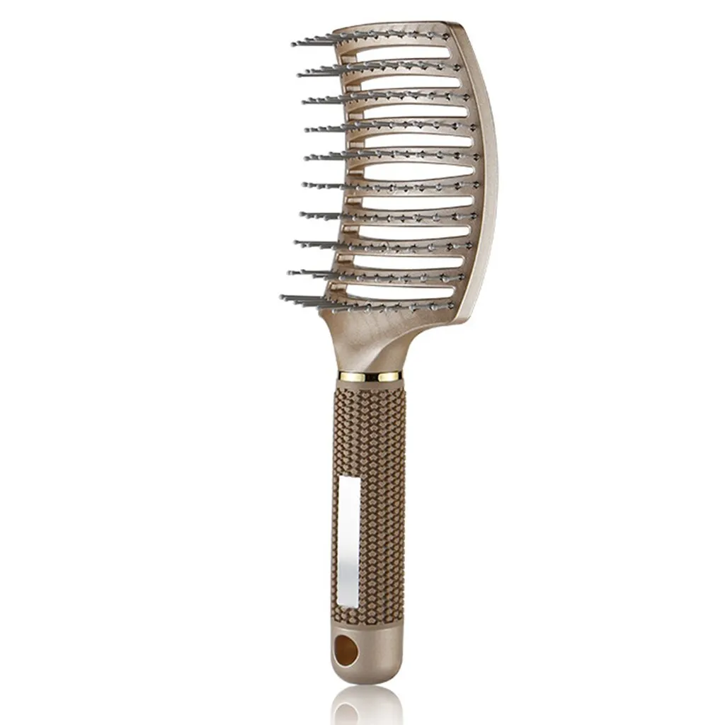 Hair Brush Scalp Massage Comb Hairbrush Bristle&amp;Nylon Women Wet Curly Detangle Hair Brush for Salon Hairdressing Styling Tools