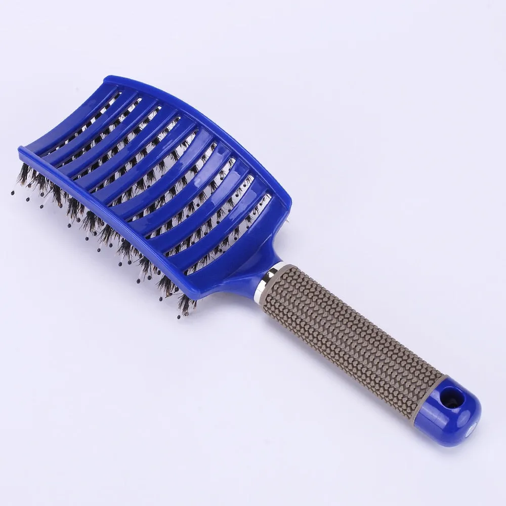 Hair Brush Scalp Massage Comb Hairbrush Bristle&amp;Nylon Women Wet Curly Detangle Hair Brush for Salon Hairdressing Styling Tools