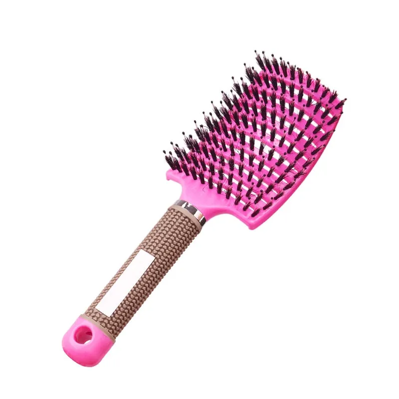 Hair Brush Scalp Massage Comb Hairbrush Bristle&amp;Nylon Women Wet Curly Detangle Hair Brush for Salon Hairdressing Styling Tools