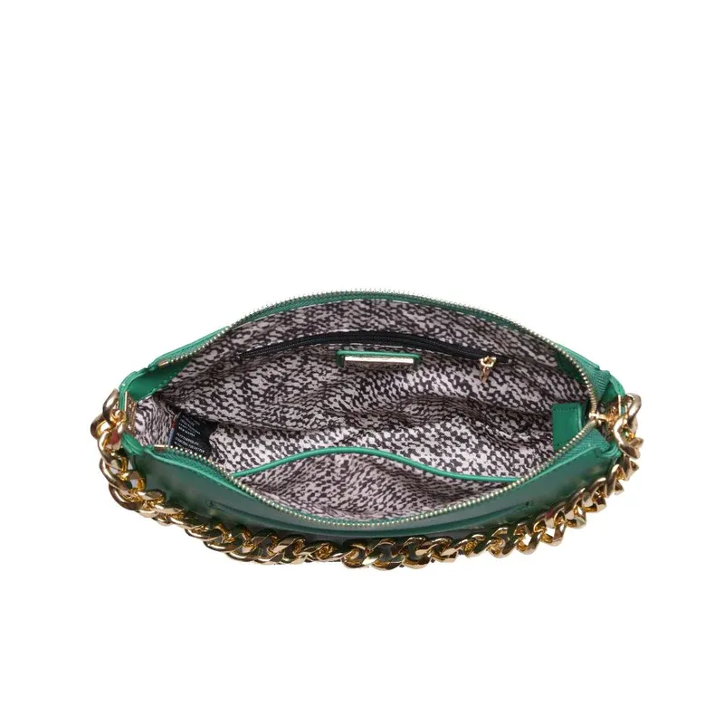 Half Moon Vegan Crossbody Bag (Kelly Green Vegan Bag )