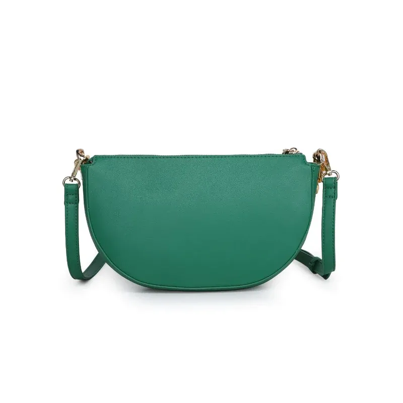 Half Moon Vegan Crossbody Bag (Kelly Green Vegan Bag )