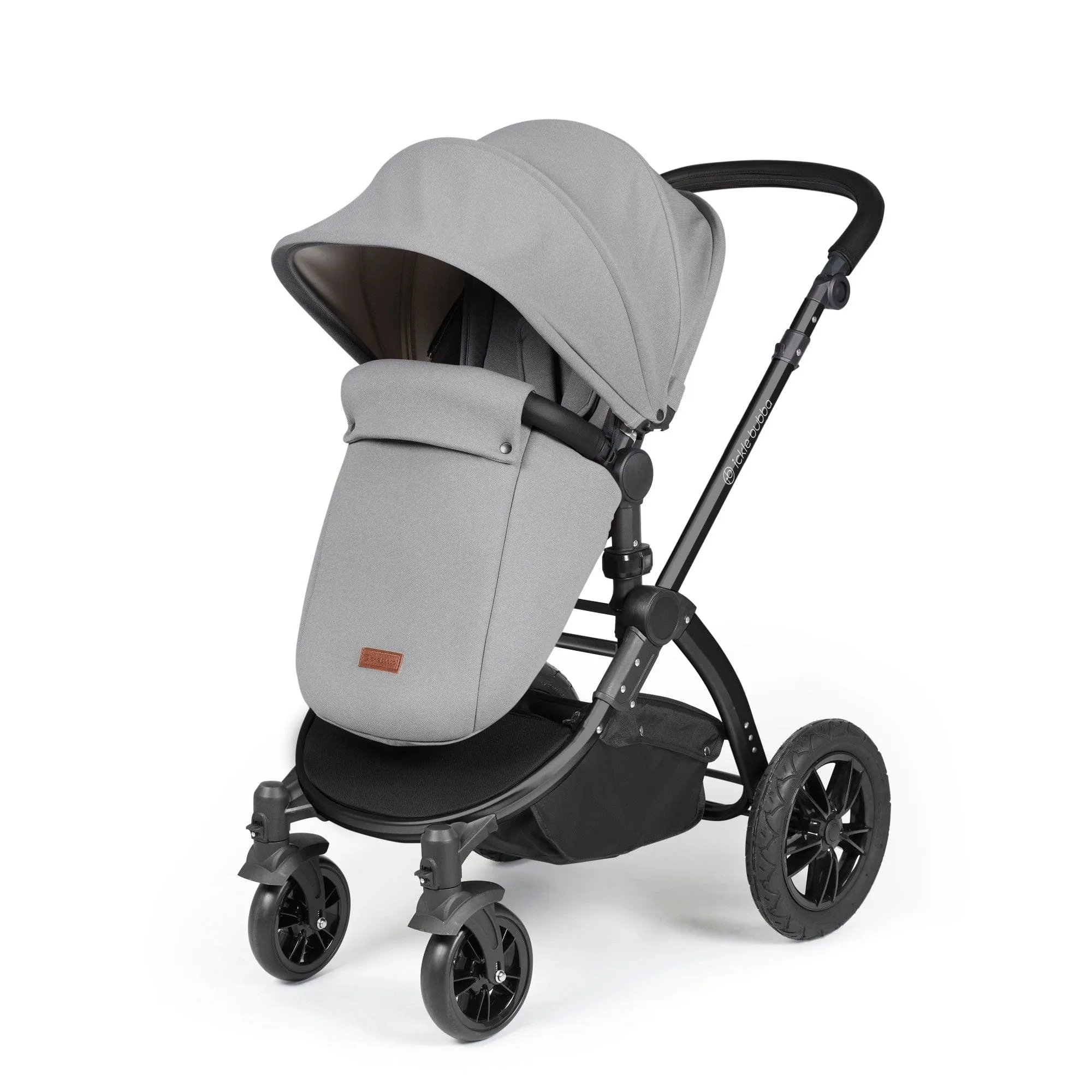 Ickle Bubba Stomp Luxe 3-in-1 I-Size Travel System - Black / Pearl Grey / Black