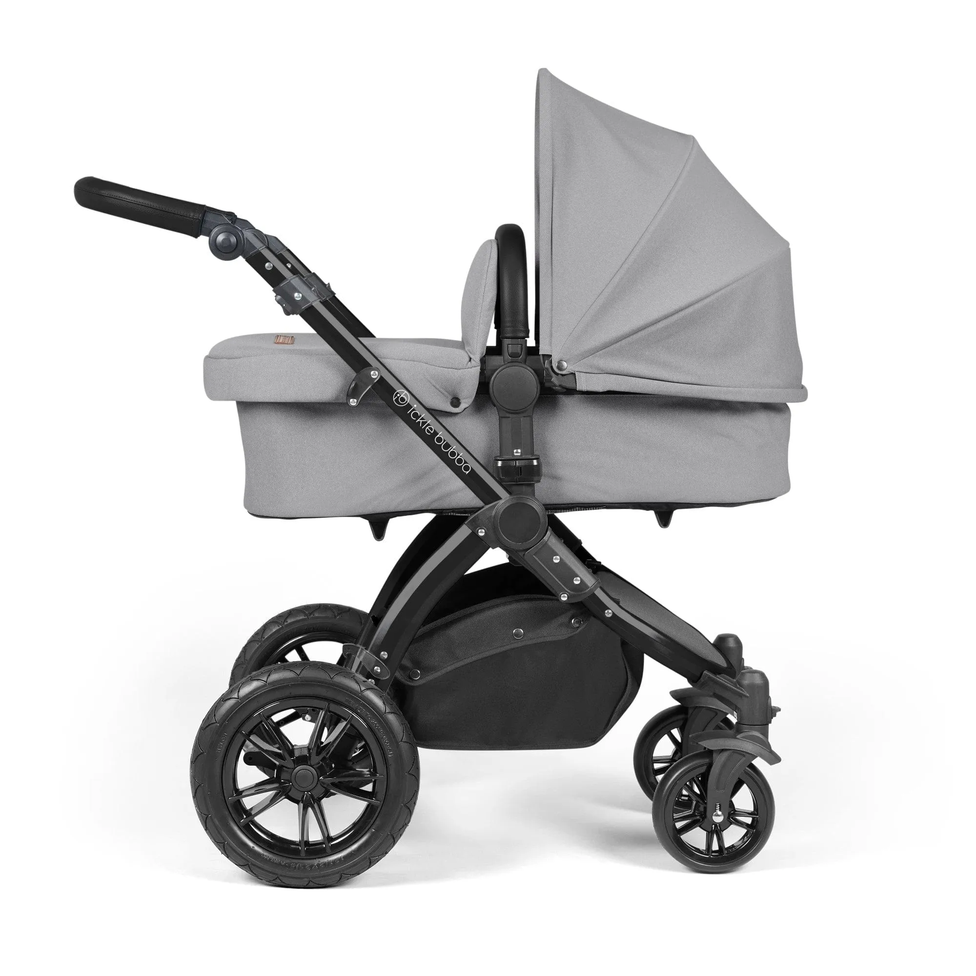 Ickle Bubba Stomp Luxe 3-in-1 I-Size Travel System - Black / Pearl Grey / Black