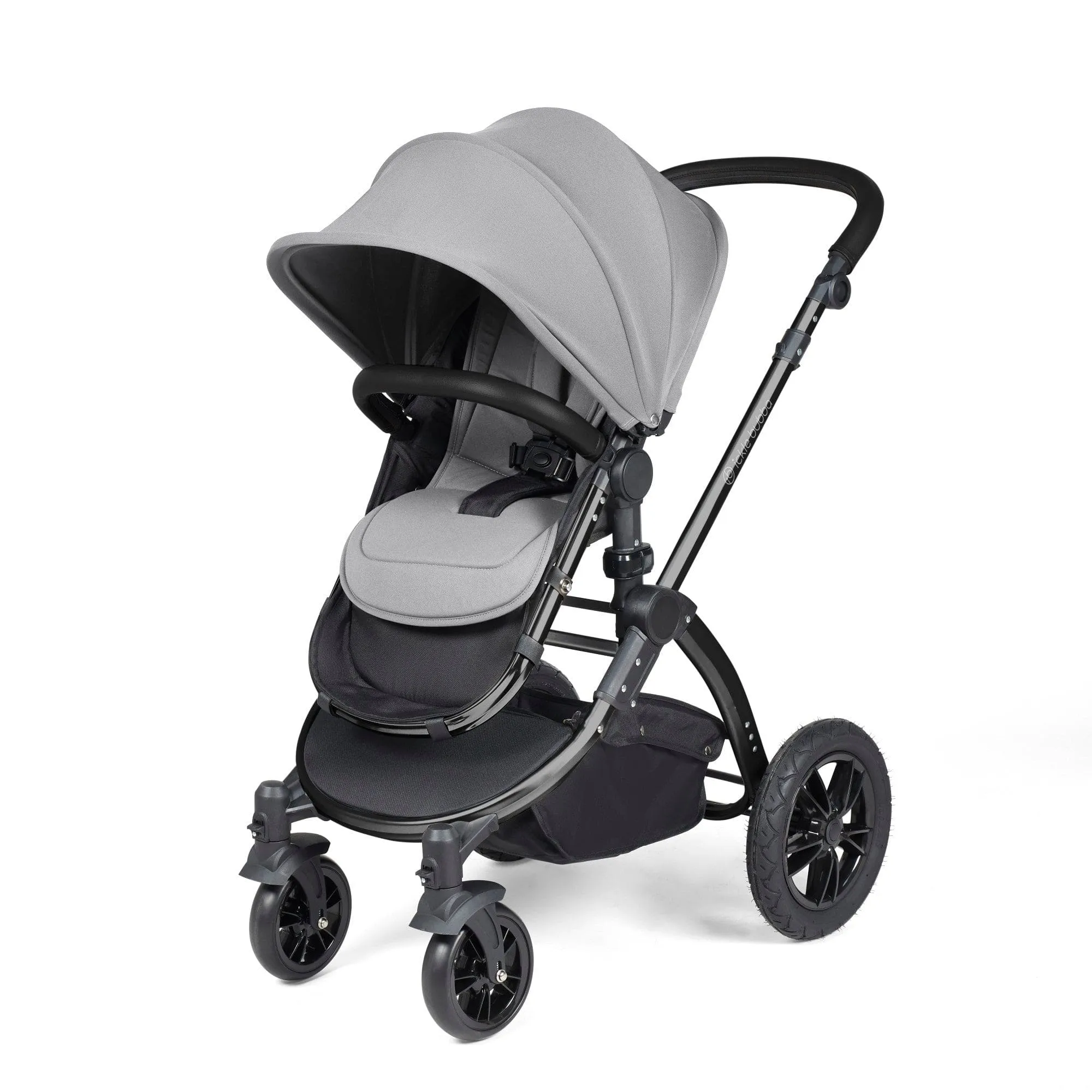 Ickle Bubba Stomp Luxe 3-in-1 I-Size Travel System - Black / Pearl Grey / Black