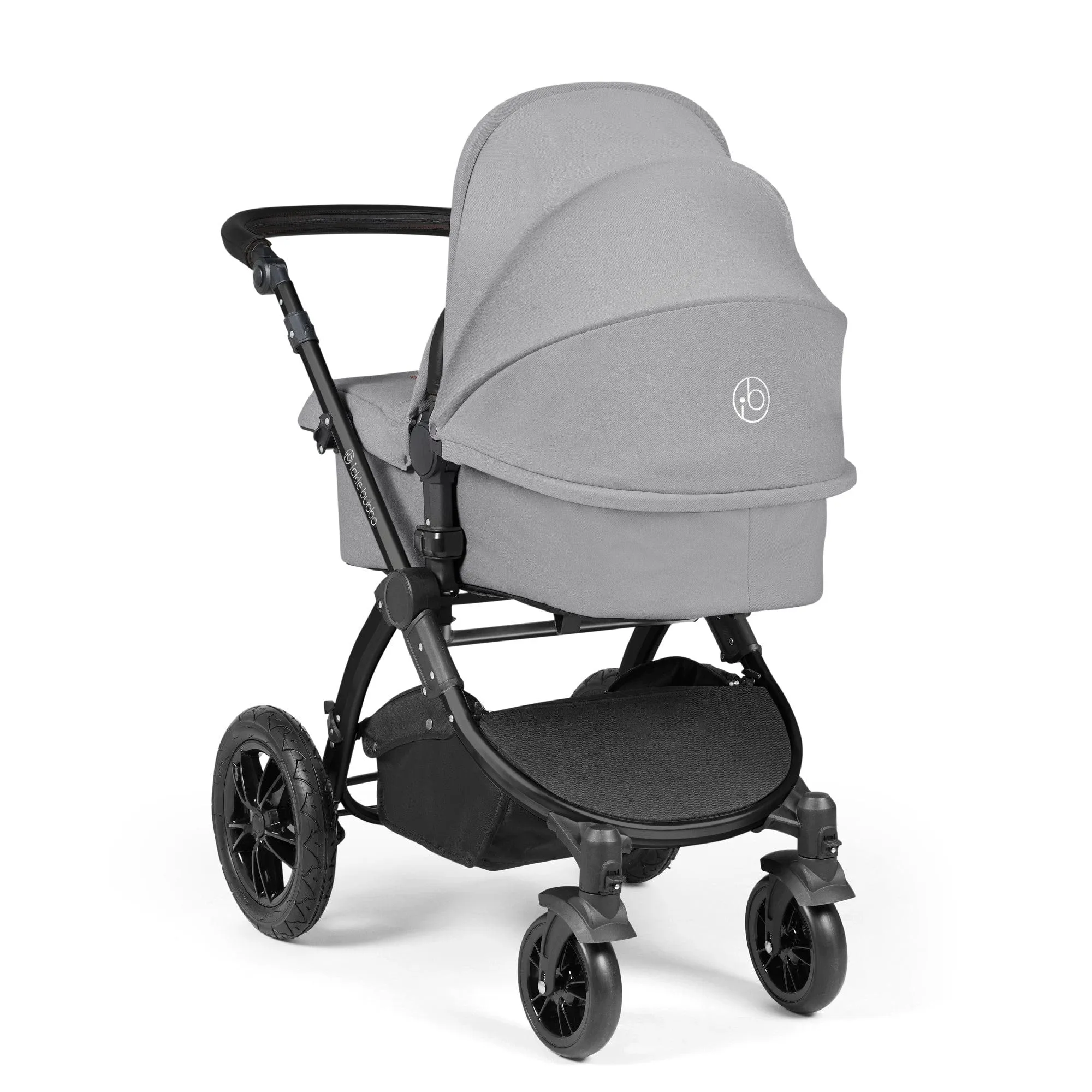 Ickle Bubba Stomp Luxe 3-in-1 I-Size Travel System - Black / Pearl Grey / Black