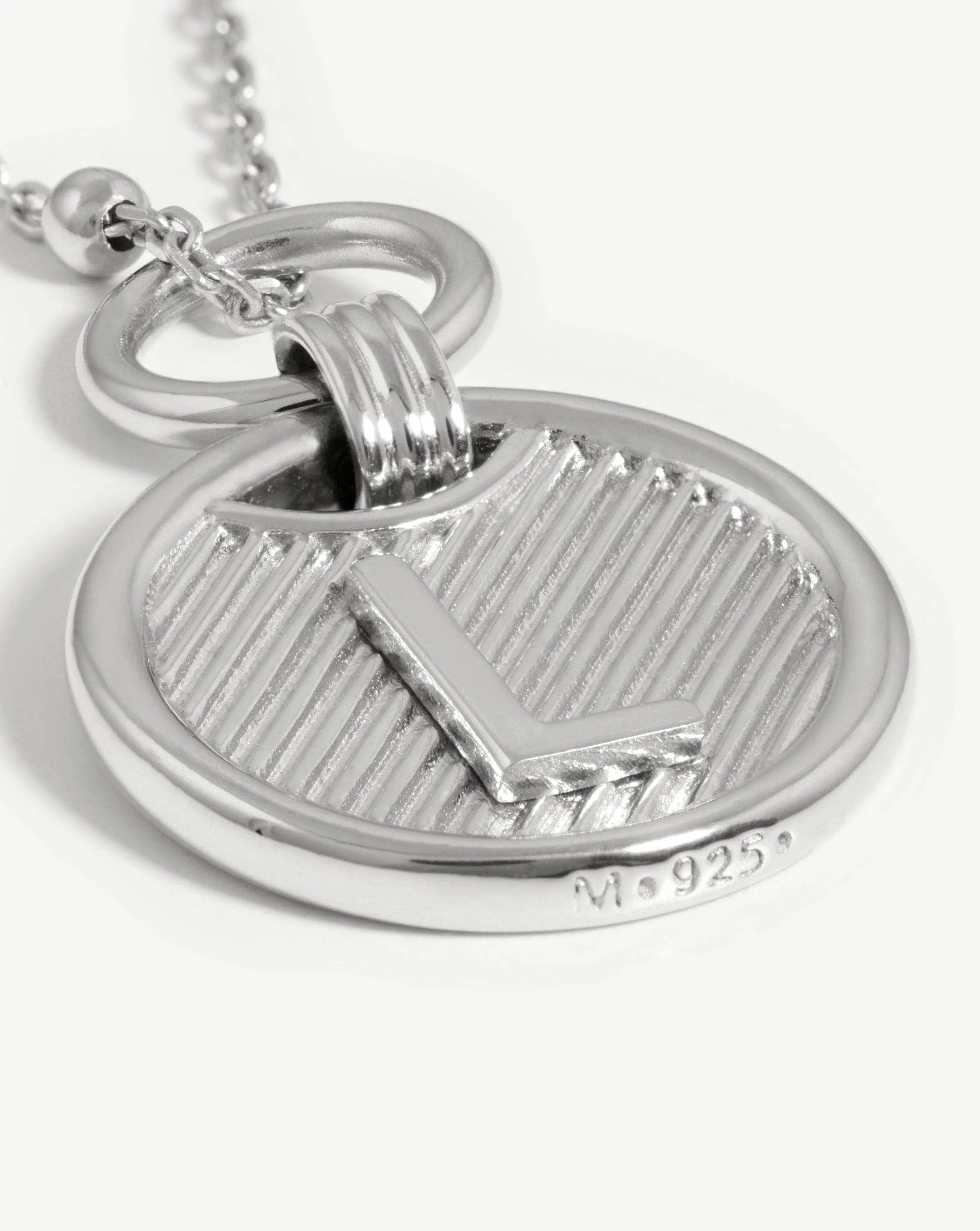 Initial Pendant Necklace  - Initial L | Sterling Silver