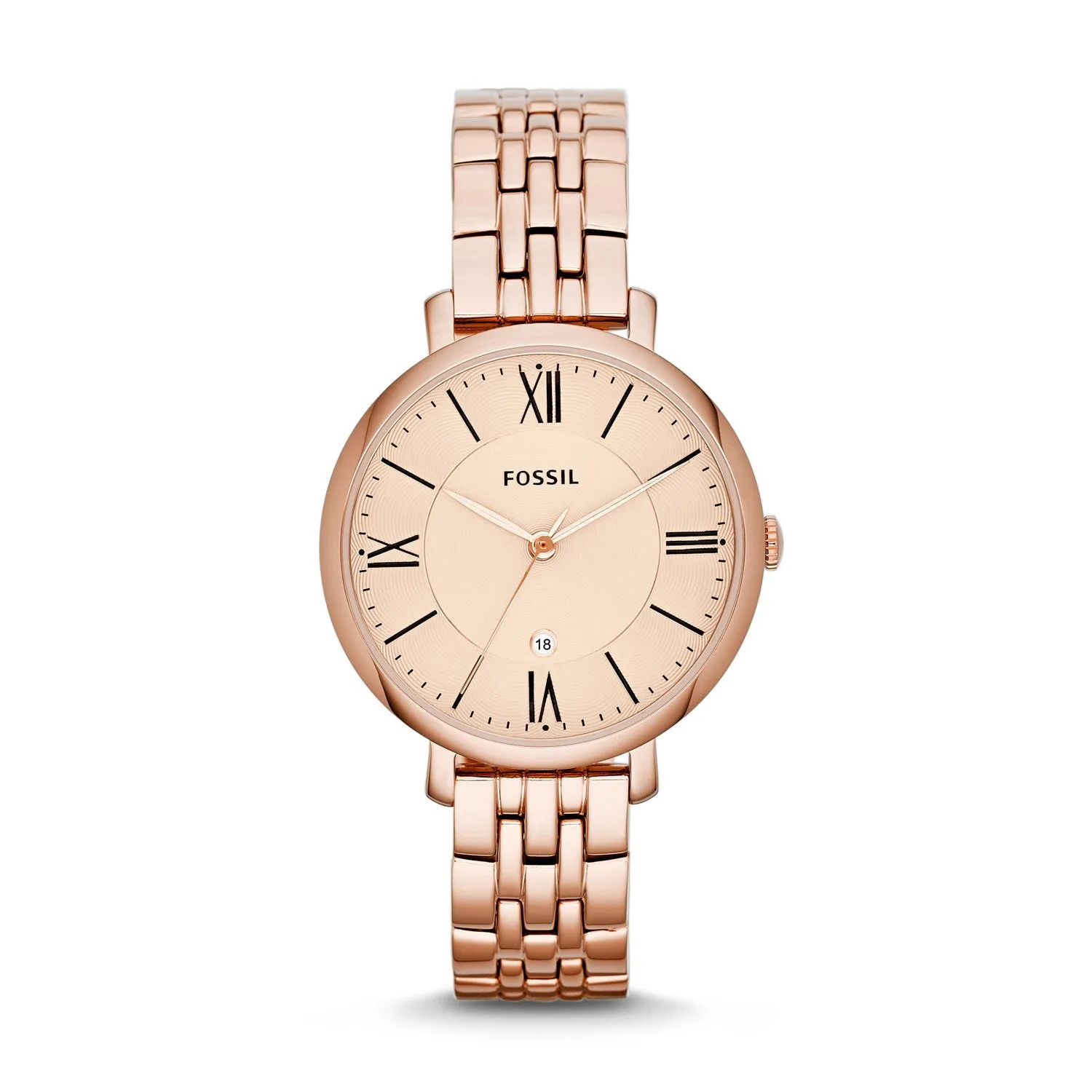 Jacqueline Date Watch, Rose Gold | Fossil