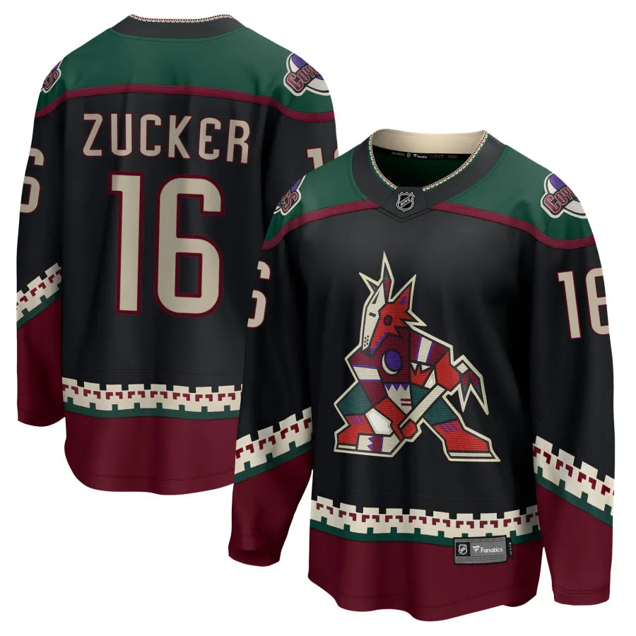 Jason Zucker Arizona Coyotes Fanatics Branded 2021/22 Home Breakaway Jersey - Black