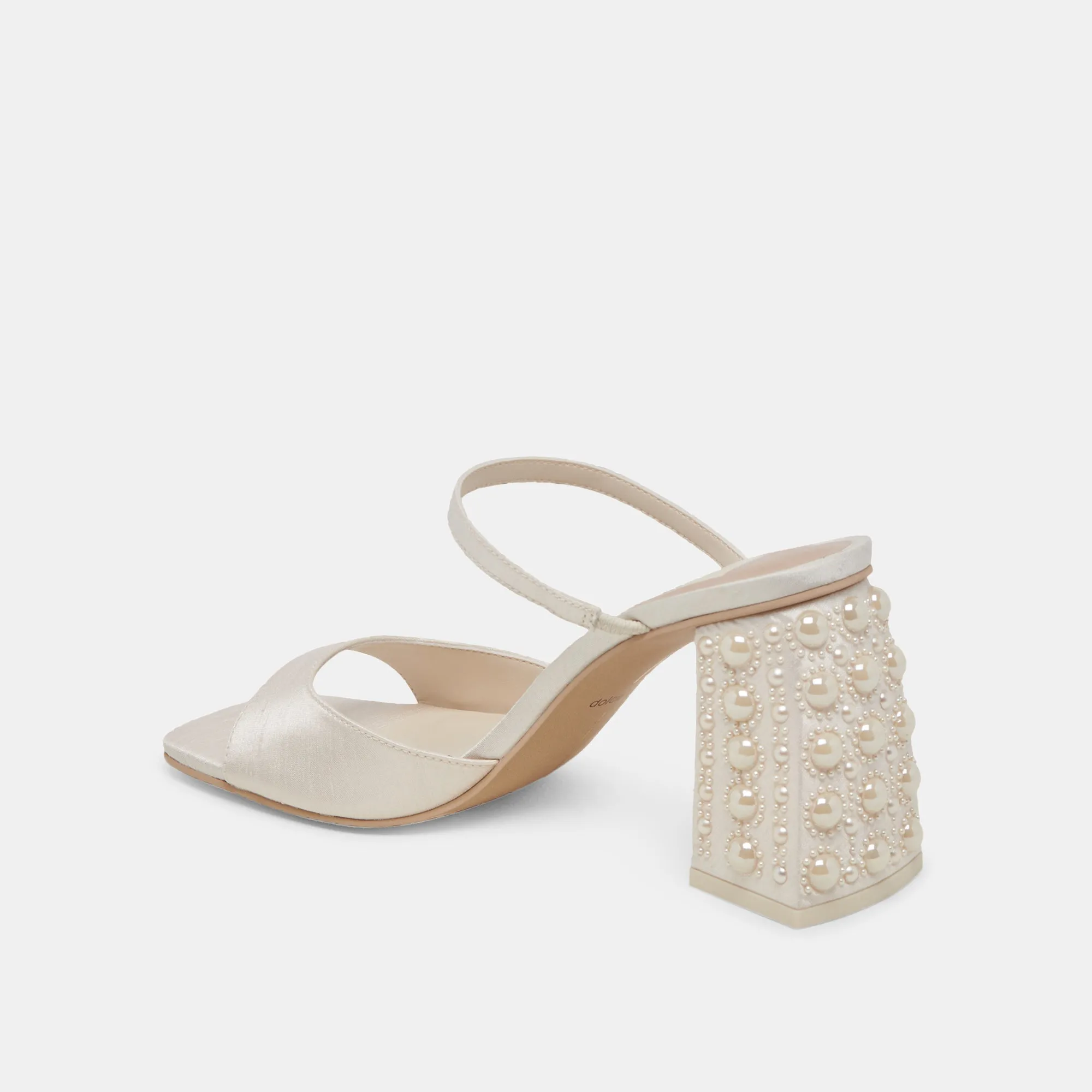 JEMMY PEARL HEELS VANILLA SILK