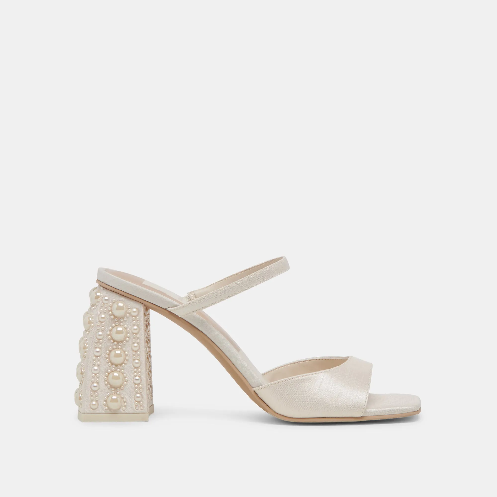 JEMMY PEARL HEELS VANILLA SILK