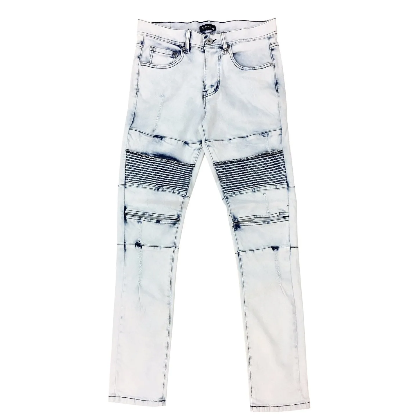 KDNK Ice Blue Biker Denim Jean