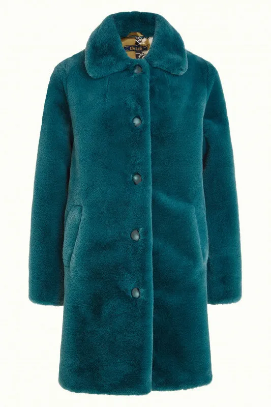 King Louie - Anais Coat Long Philly - Sea Blue