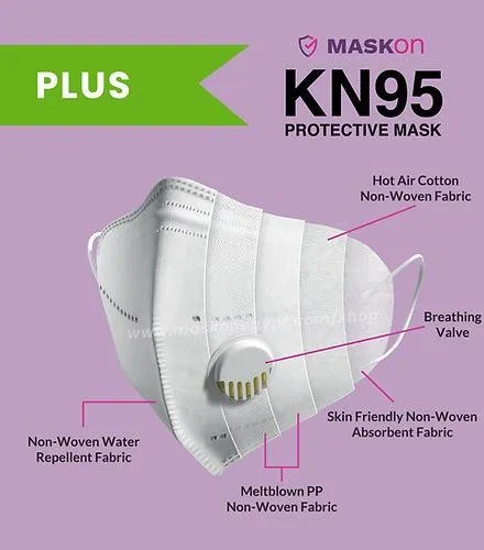 Maskon Adults KN95 Plus - Grey (10 Pack)