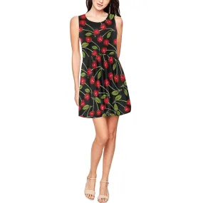 MED CHERRY BOMBERS Thea Sleeveless Skater Dress(Model D19)