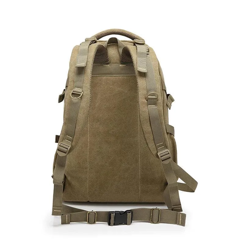 Men's Military Canvas Cool Backpack, ideal for travel and school - R337