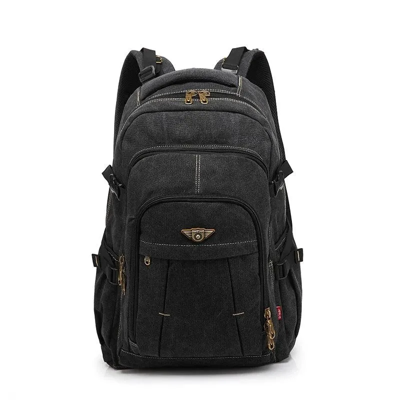 Men's Military Canvas Cool Backpack, ideal for travel and school - R337