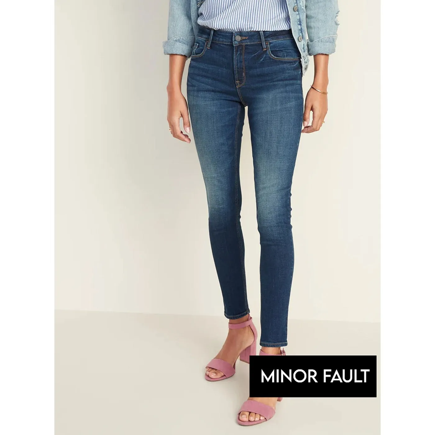 (Minor Fault) Mid Rise Skinny Jeans