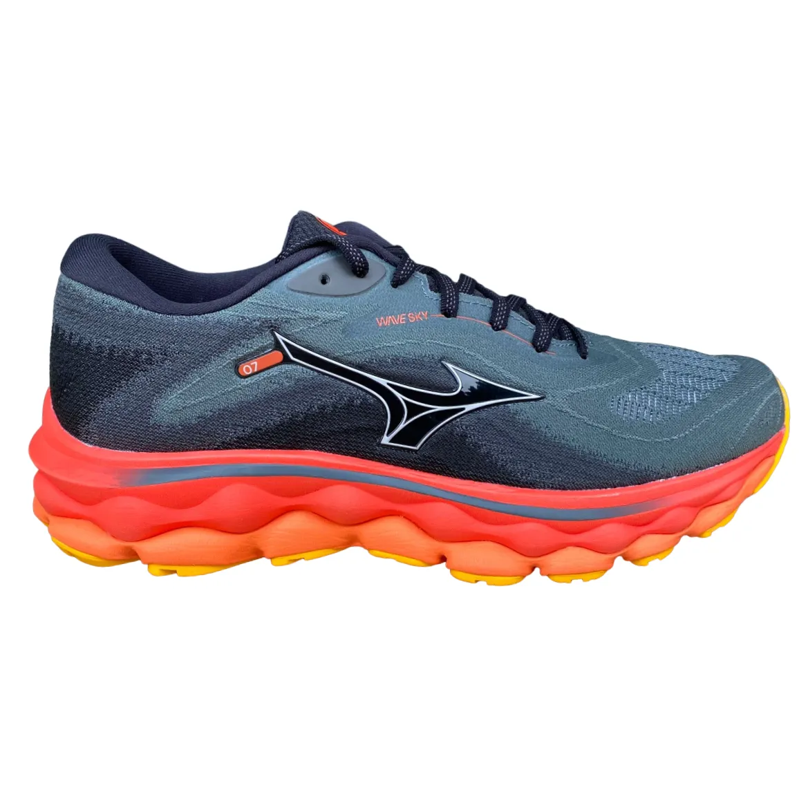 Mizuno men's running shoe Wave Sky 7 J1GC230251 gray orange