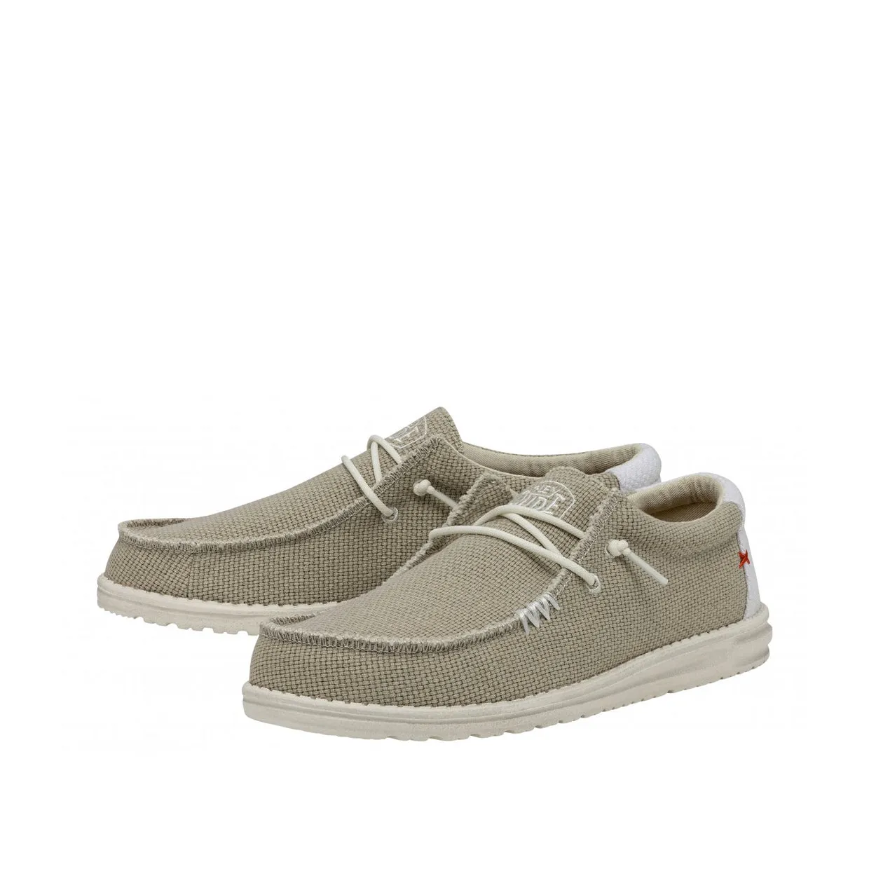 Mocassini Uomo Hey Dude Wally Braided Beige