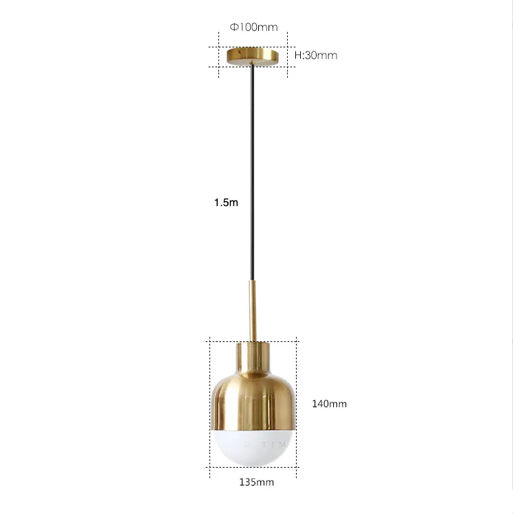 Modern Brass Glow Pendant Light