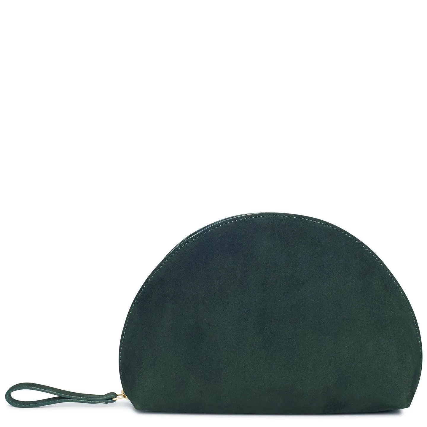 Moon Clutch Mini Suede Wristlet, Moss