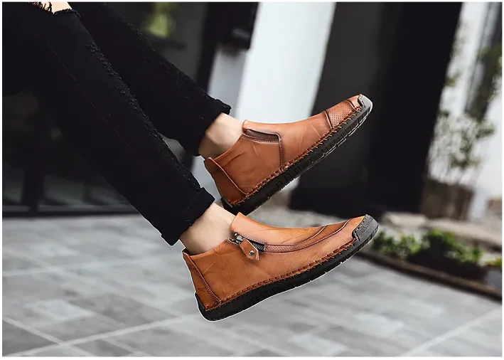 New Men's Quality Warm Genuine Leather Shoes