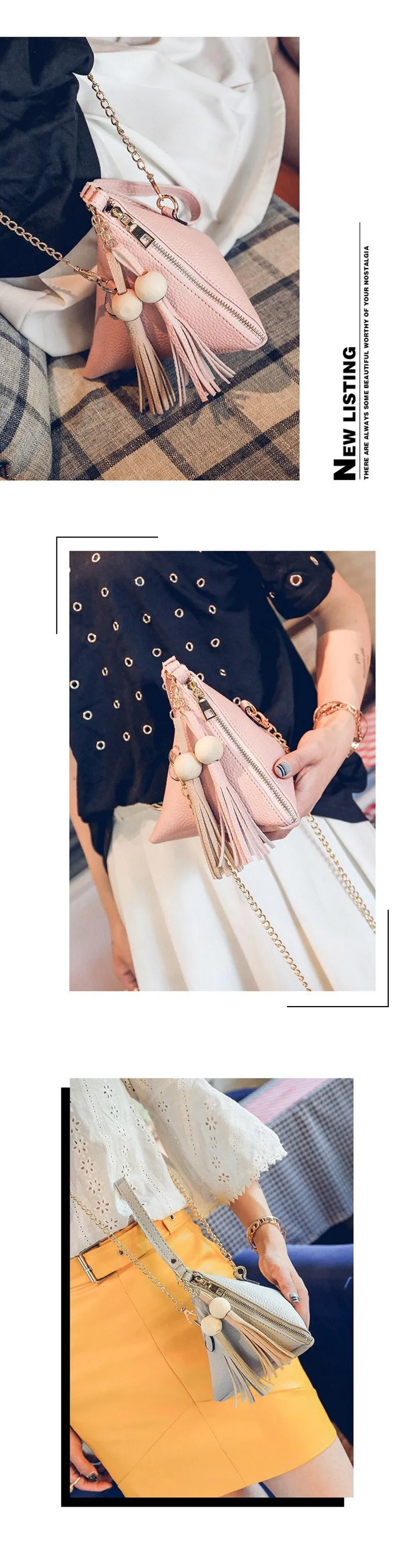 New Women Bag Trend Solid Color High Quality Fashion Simplicity Handbag Hardware Small Nail Bag High-Capacity Zipper