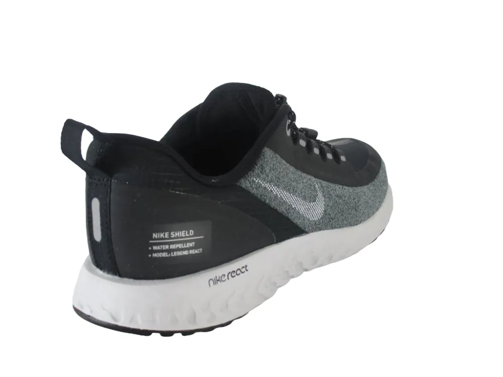 Nike Legend React Shield AV4048 001 black gray boys running shoe