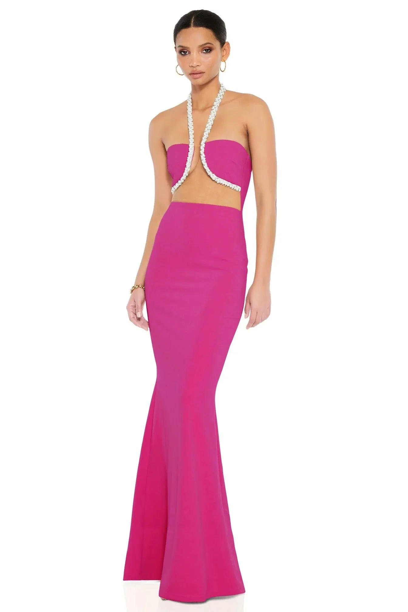 Nookie Adorn Gown - Fuchsia