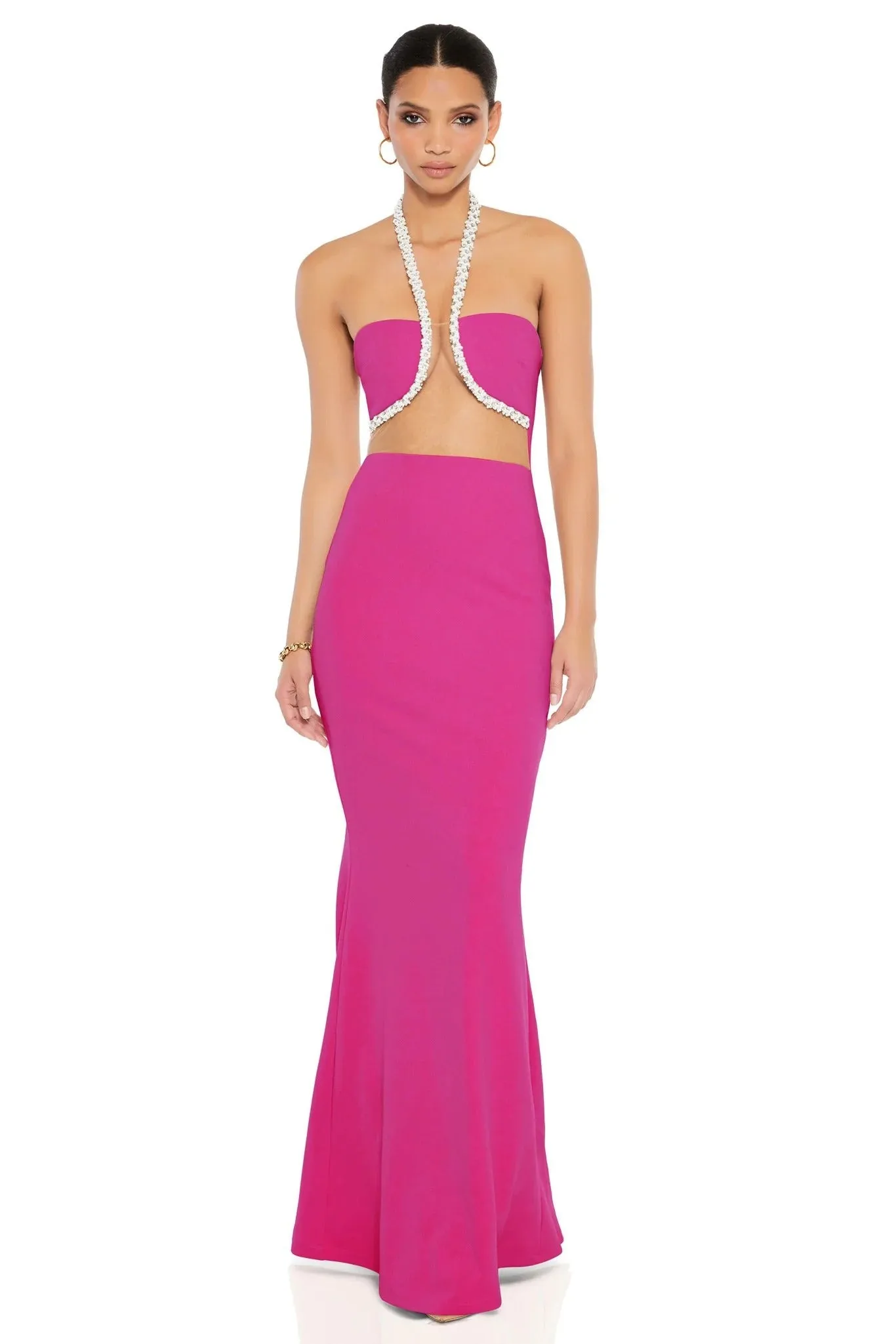 Nookie Adorn Gown - Fuchsia