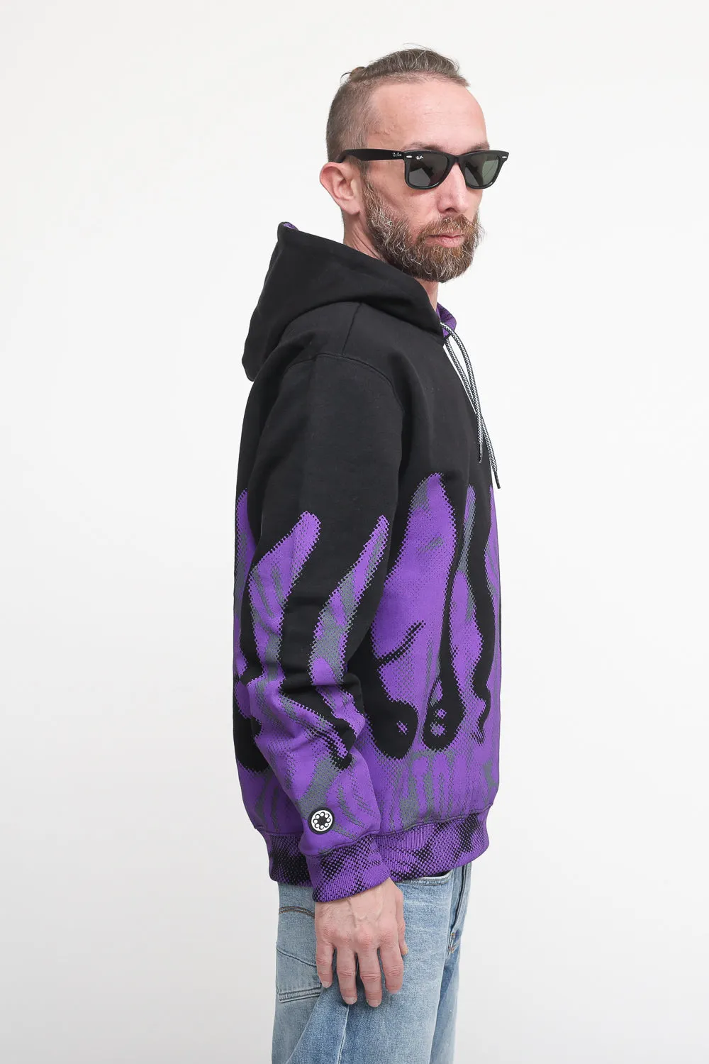 Octopus Half Tone Hoodie - Black