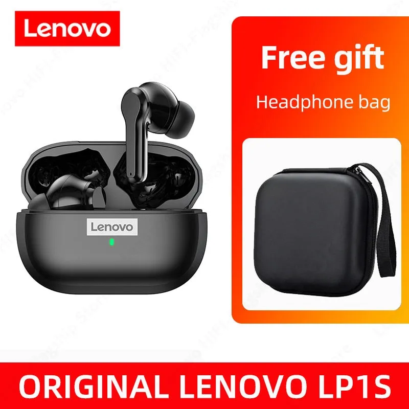 Original Lenovo LP1S TWS Earphone Wireless Bluetooth 5.0 Headphones Waterproof Sport Headsets Noise Reduction Earbuds with Mic