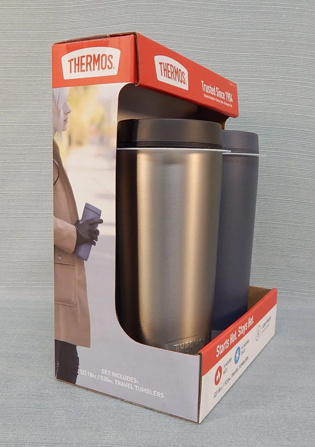 Pair of Thermos Travel Tumblers